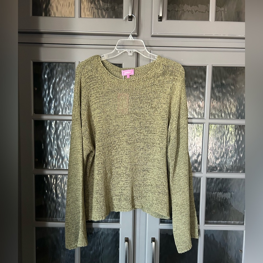 Edikted Olive Green Lightweight Drop Shoulder Sweater
